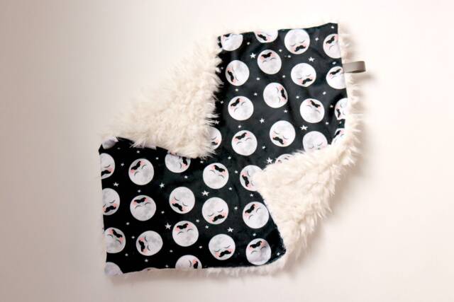 Dream Lovie. Security Blanket. Personalized Lovey. Faux Fur Mr Moons. Mini Baby Minky Shower Gift - image 1