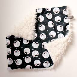Dream Lovie. Security Blanket. Personalized Lovey. Faux Fur Mr Moons. Mini Baby Minky Shower Gift - thumbnail 3
