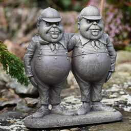 Tweedledee & Tweedledum Resin Statue - Alice in Wonderland Sculpture Outdoor Garden Decor Large Ornament - thumbnail 1