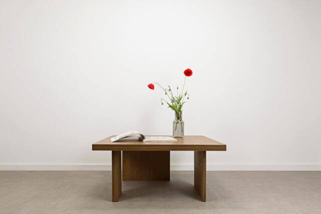 Ototo.16 Minimalist Square Plywood Coffee Table in Japandi Style, Table, Low - image 1