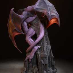 Guardian Gargoyle - Stone Winged Gothic Creature Goliath Resin Figure 16K - thumbnail 3