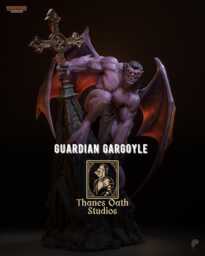 Guardian Gargoyle - Stone Winged Gothic Creature Goliath Resin Figure 16K - thumbnail 1