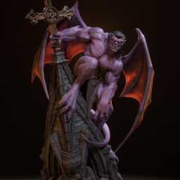 Guardian Gargoyle - Stone Winged Gothic Creature Goliath Resin Figure 16K - thumbnail 2