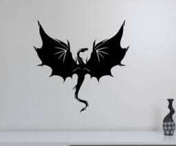 Dragon Wall Decal Vinyl Sticker Fantasy Decor Ethnic Mythical Animal Art Medieval Decorations Home Room Office Poster Gift Mural Dn5 - thumbnail 1