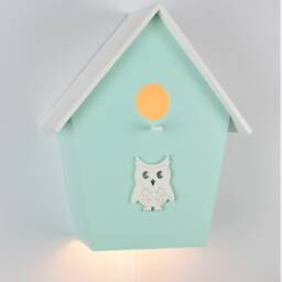 Children's Lamp, Birth Gift, Nursery Bird House Wall Lamp - thumbnail 3