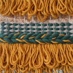 Woven Wall Hanging, Mustard Tapestry, Housewarming Gift, Nursery Decor, Textile Art, Modern Weaving, Hand - thumbnail 3