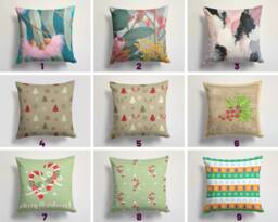 Christmas Home Decoration/Merry Cushion Cover/Pine Tree Pillow Case/Bedroom Textile/Christmas Winter Style/Gift For Her - thumbnail 1