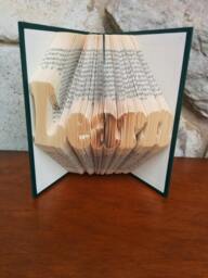 Learn - Folded Book Art Fully Customizable, Teacher Gift, Student Gift - thumbnail 1