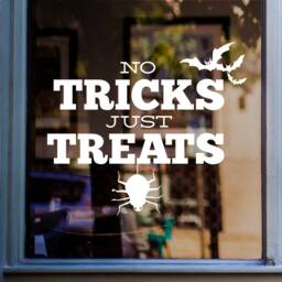 Halloween Window Sticker No Tricks Just Treats Vinyl Decal Decor Decoration For Windows - thumbnail 1