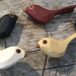 Hand Carved Wood Birds - thumbnail 2