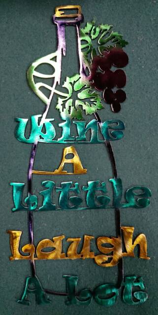 Home Decoration Wall Hangings Indoor Gifts Custom Metal Wine Bottle Steel Family Living Room Kitchen Bar Decorations Signs - image 1