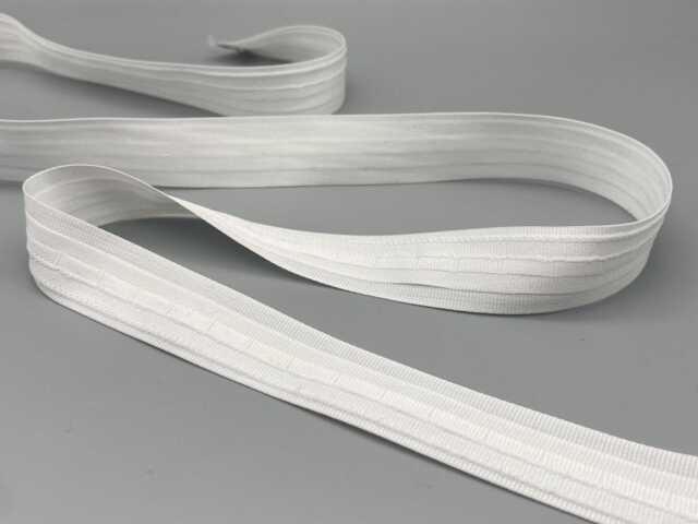 White Roman Blind Tape - 23mm Wide, 10 Mtr, Rod Loops - image 1