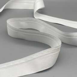 White Roman Blind Tape - 23mm Wide, 10 Mtr, Rod Loops - thumbnail 3