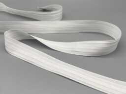 White Roman Blind Tape - 23mm Wide, 10 Mtr, Rod Loops - thumbnail 1