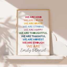 Set Of 3 Playroom Prints, Affirmation Brother Sister, Bedroom Sibling Rainbow, Rainbow Wall Art, Colourful, Sis Bro - thumbnail 3
