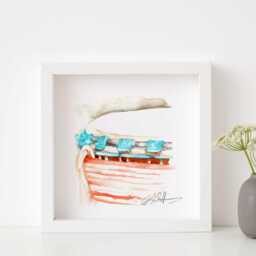 Djembe Drum Watercolor Art Print West African Music - thumbnail 1
