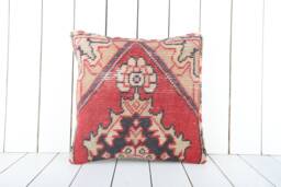 Handmade Turkish Kilim Pillow Cover Wool Accent - 16 Inch - thumbnail 1