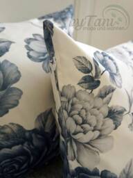 Pillowcase 40 X cm Grey Roses, Decorative Pillows, Favourite Interior, Living Room/Garden Nature Spring Handicraft - thumbnail 2