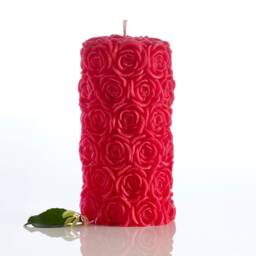 Wedding Centerpiece Pink Candle Pillar Customized Home Decor Gift For Her Birthday Anniversary Customised Color Mum - thumbnail 3