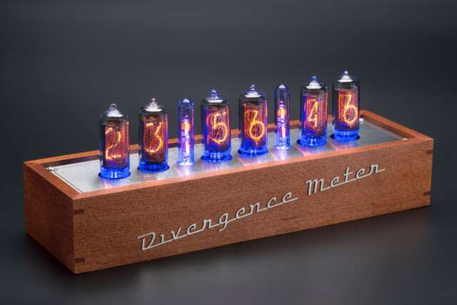Nixie Tube Clock In-8 in A Vintage Wooden Case [With Sockets] For Boyfriend, Husband, Vintage, Glowing Clock, Gift, Steampunk - image 1