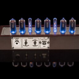 Nixie Tube Clock In-8 in A Vintage Wooden Case [With Sockets] For Boyfriend, Husband, Vintage, Glowing Clock, Gift, Steampunk - thumbnail 4