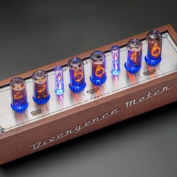 Nixie Tube Clock In-8 in A Vintage Wooden Case [With Sockets] For Boyfriend, Husband, Vintage, Glowing Clock, Gift, Steampunk - thumbnail 3