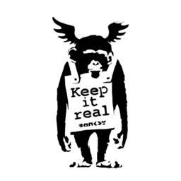 Artist Laugh Now Monkey Wall Sticker - Art Vinyl Street Writergraffiti Decal Waterproof Chimp Decor Mural Keep It Real Writer - thumbnail 2