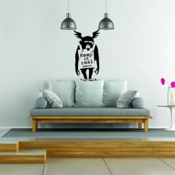 Artist Laugh Now Monkey Wall Sticker - Art Vinyl Street Writergraffiti Decal Waterproof Chimp Decor Mural Keep It Real Writer - thumbnail 4