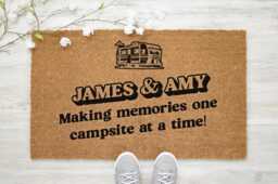 Caravan Doormat Perzonalized Doormat -Customized Outdoor Rug -Housewarming Gift -Caravan Gift -Mobile Home - thumbnail 1