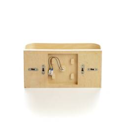 Walnut Wood Wall Sconce Set Rustic Modern Bedside Lamps - thumbnail 4