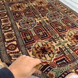 Handmade Turkmen Wool Rug 3x5 Ft - Oriental Entryway Carpet - thumbnail 3