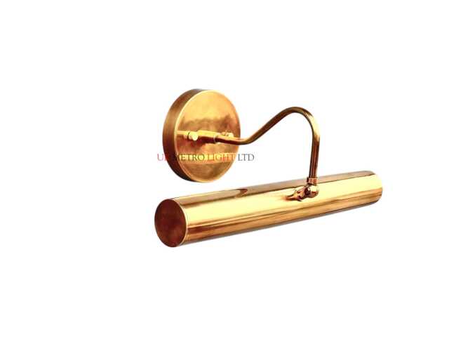 1940S Mid-Century Modern Brass Picture Light - Vintage Solid Wall Sconce Antique Art Christmas Gift Idea - image 1