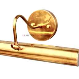 1940S Mid-Century Modern Brass Picture Light - Vintage Solid Wall Sconce Antique Art Christmas Gift Idea - thumbnail 3