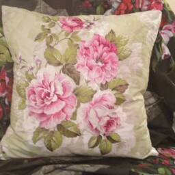 Designers Guild Fabric, Cushion Cover Gallica Rose Citrine/ Floral Embroiderery 100% Silk Pillow - thumbnail 2