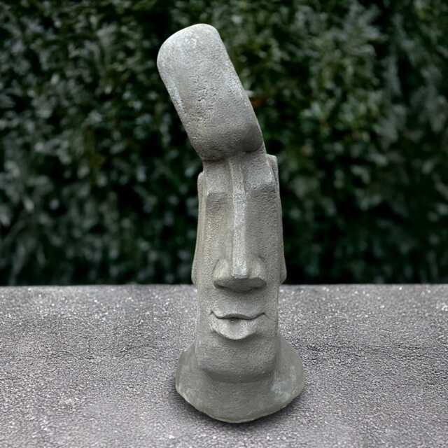 Stone Moai Head Statue Unique Easter Island Sculpture Cement Figurine Concrete Polynesian Ornament Handmade Art Halloween Decor - image 1