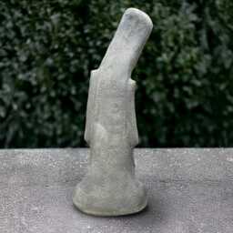 Stone Moai Head Statue Unique Easter Island Sculpture Cement Figurine Concrete Polynesian Ornament Handmade Art Halloween Decor - thumbnail 4