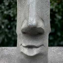 Stone Moai Head Statue Unique Easter Island Sculpture Cement Figurine Concrete Polynesian Ornament Handmade Art Halloween Decor - thumbnail 2