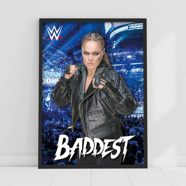 Wwe Print - Ronda Rousey Crowd Poster Wrestling Wall Art - image 1