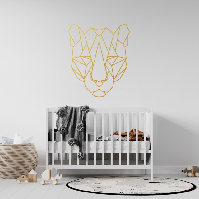 Geometric Lioness Wall Art, Minimalist, Modern, Abstract, Decal, Mural, Transfer, Boho -G030 , 5 Sizes, 36 Colour Options - image 1