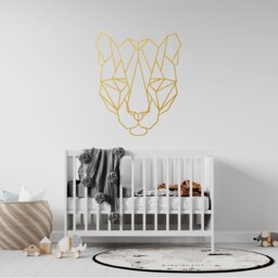 Geometric Lioness Wall Art, Minimalist, Modern, Abstract, Decal, Mural, Transfer, Boho -G030 , 5 Sizes, 36 Colour Options - thumbnail 1