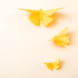 3D Wall Butterflies Canary Yellow Butterfly Silhouettes For Girls Room, Nursery, & Home Art Decor - thumbnail 3