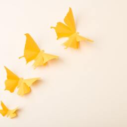 3D Wall Butterflies Canary Yellow Butterfly Silhouettes For Girls Room, Nursery, & Home Art Decor - thumbnail 2