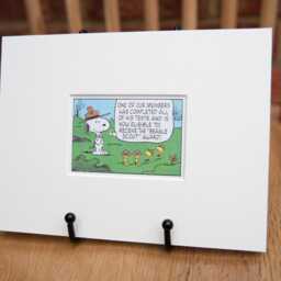 Peanuts Snoopy Mounted Print, Upcycled Book Page, Original Page Illustration, Wall Art, Rescued Srbp9 - thumbnail 2