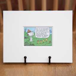Peanuts Snoopy Mounted Print, Upcycled Book Page, Original Page Illustration, Wall Art, Rescued Srbp9 - thumbnail 1