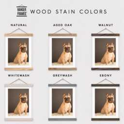 Your Own Dog Photo Portrait Printed On Canvas With Wood Poster Hanger Frames - Custom Pix Gift - Lover - Wooden - thumbnail 3
