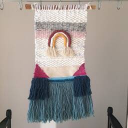 Wall Weaving, Hand Woven Wall Hanging, Weaving, Wall Tapestry, Boho Handmade Hanging, Woven Decor, Wall Tapestries, Textile - thumbnail 4