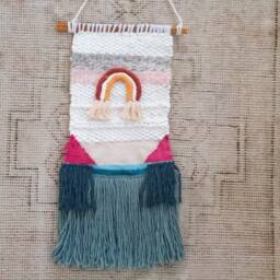 Wall Weaving, Hand Woven Wall Hanging, Weaving, Wall Tapestry, Boho Handmade Hanging, Woven Decor, Wall Tapestries, Textile - thumbnail 3