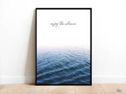 Enjoy The Silence Printed Poster Sea Water Sky Ocean Wallposter Posters Minimal Minimalism Print Decoration 50x70 70x100 40x50 - thumbnail 1