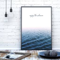 Enjoy The Silence Printed Poster Sea Water Sky Ocean Wallposter Posters Minimal Minimalism Print Decoration 50x70 70x100 40x50 - thumbnail 3