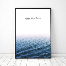Enjoy The Silence Printed Poster Sea Water Sky Ocean Wallposter Posters Minimal Minimalism Print Decoration 50x70 70x100 40x50 - thumbnail 2
